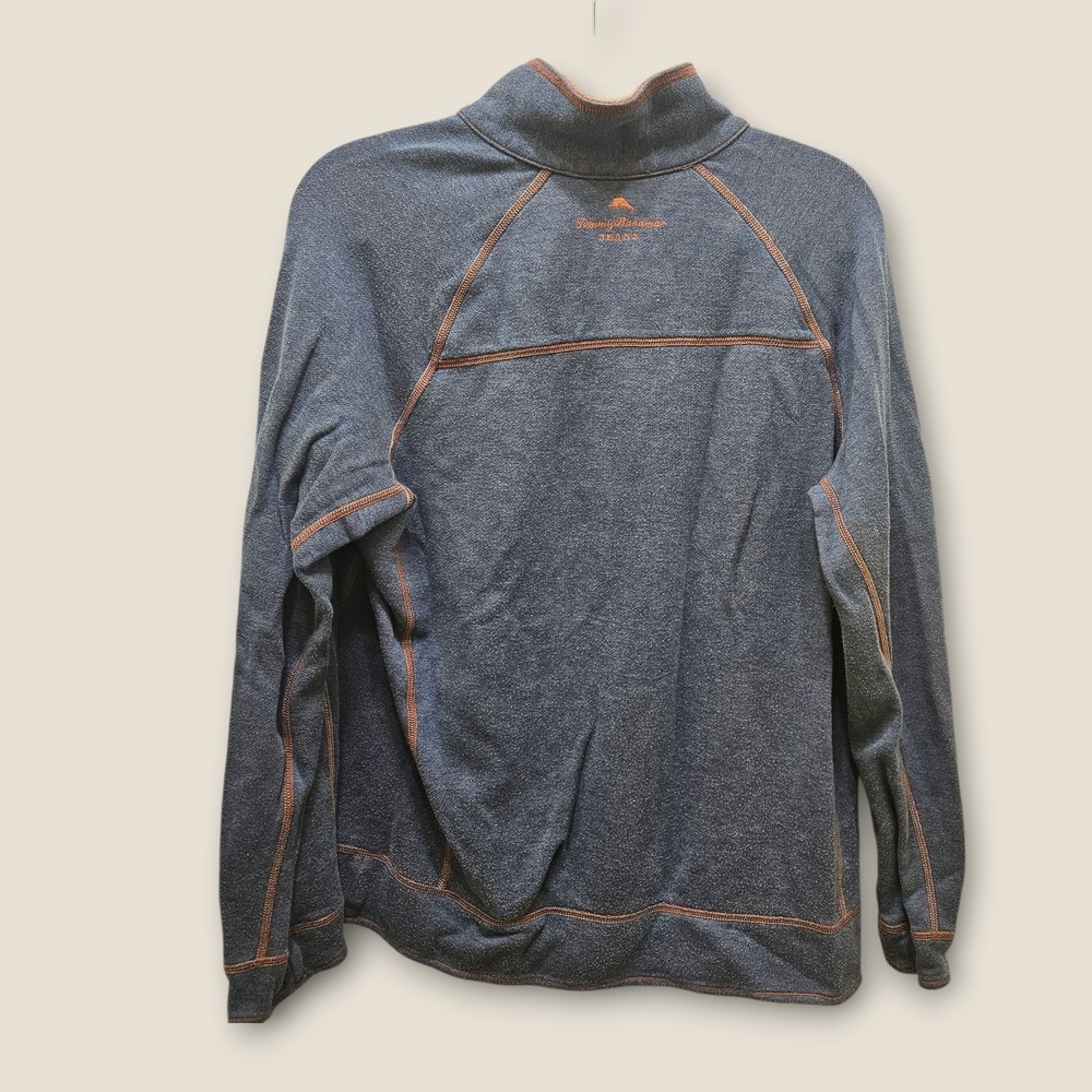 Tommy Bahama Jeans Reversible Pullover Quarter Zip‎ Sweatshirt Blue Copper - Picture 2 of 9